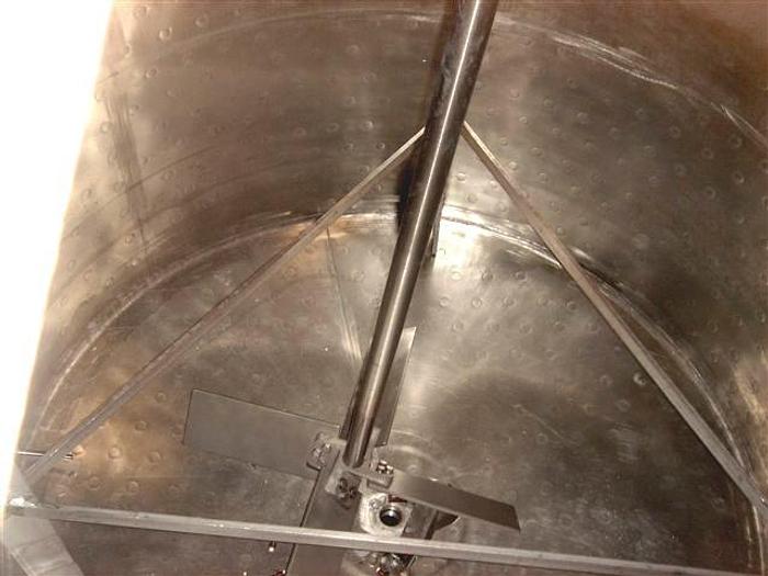 Used 1,500 gallon Tolan Jacketed Tank w/ Mixer