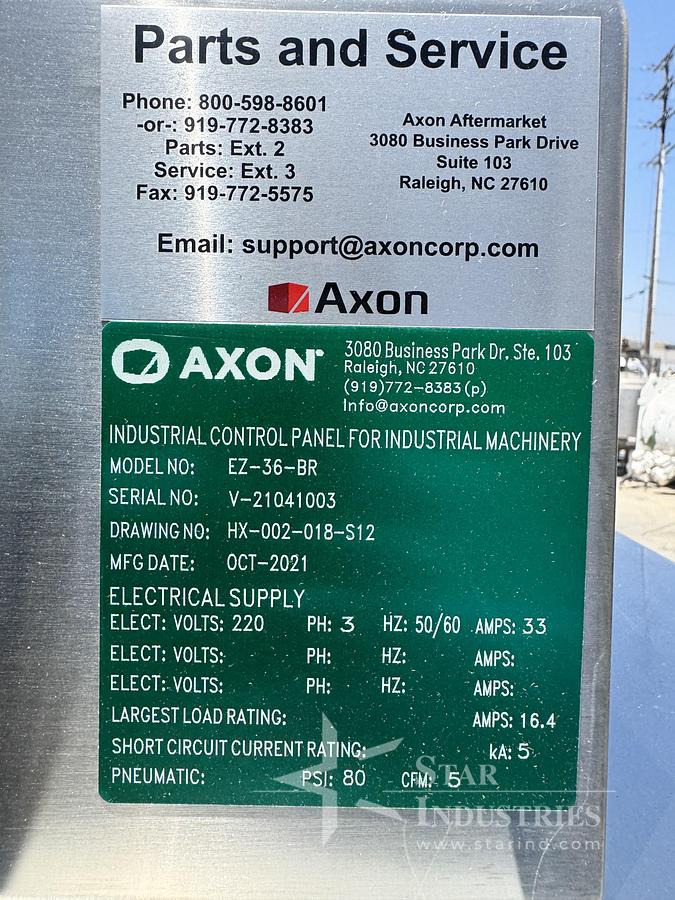 Used Axon EZ 100 Sealer w/ Axon Heat Tunnel
