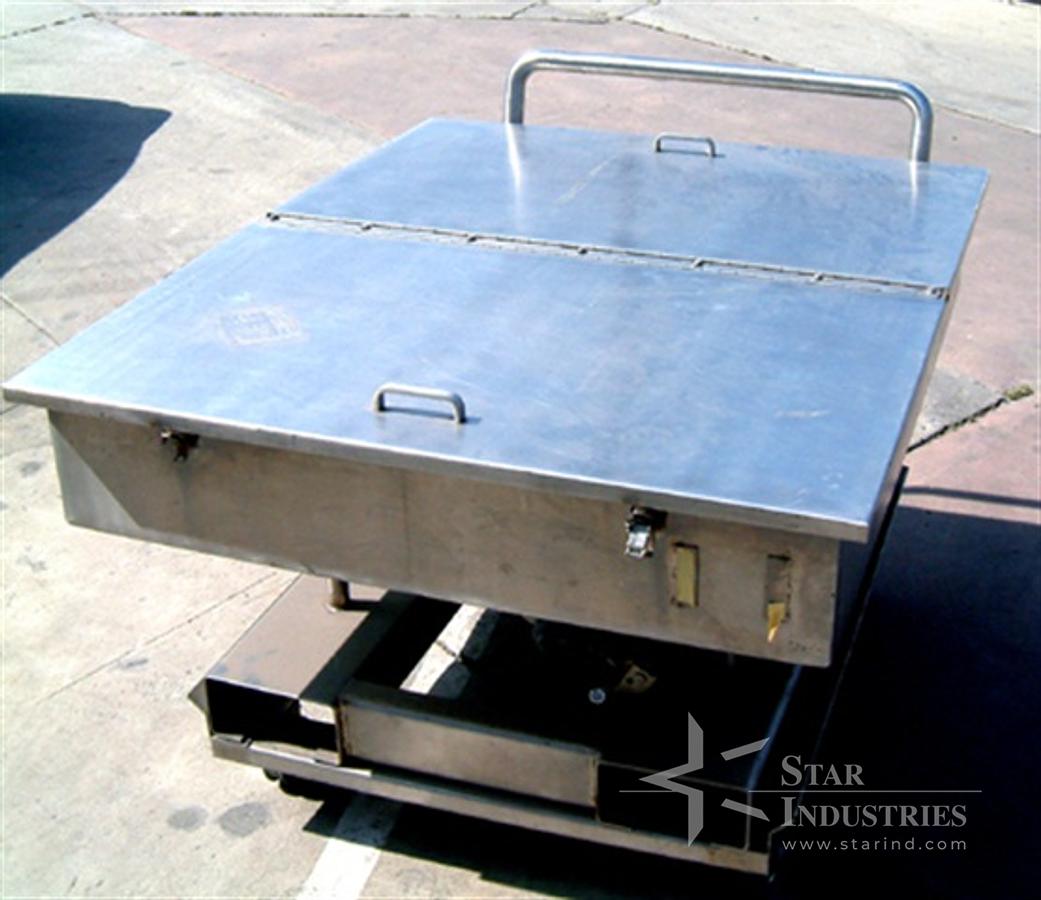 Used STAINLESS PRODUCT CART, approx. 15 c.f.