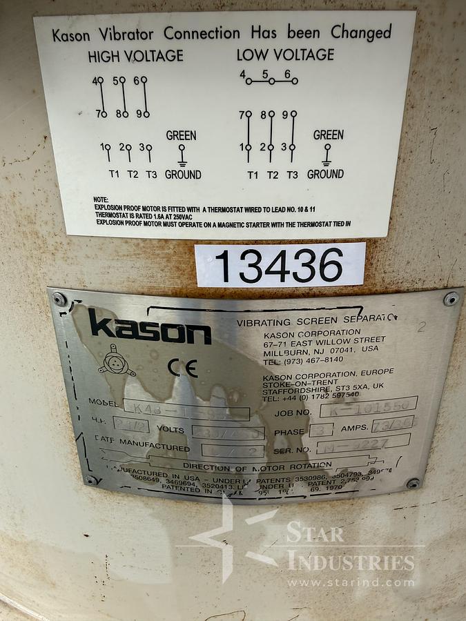 Used Kason Vibrating Screen Separator