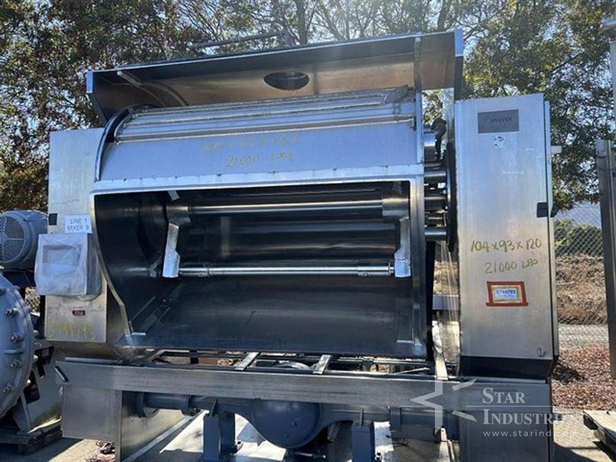 Used 75 cu. ft. Schaeffer Triple Bar Dough Mixer, Model HS-25