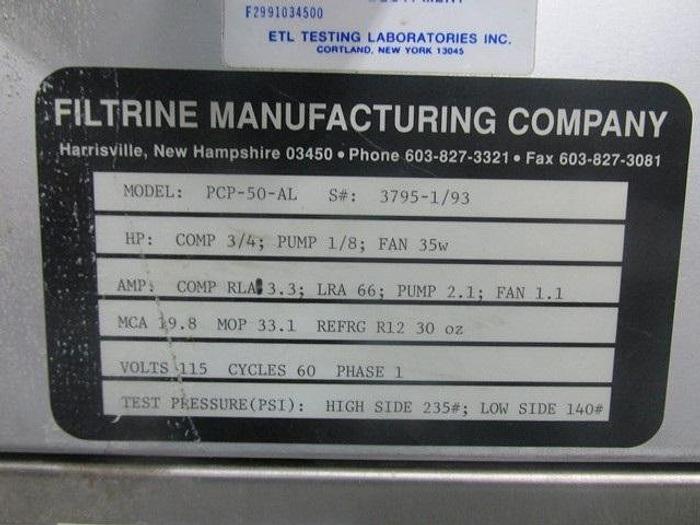 Used .4 TON FILTRINE CHILLER, WATER COOLED