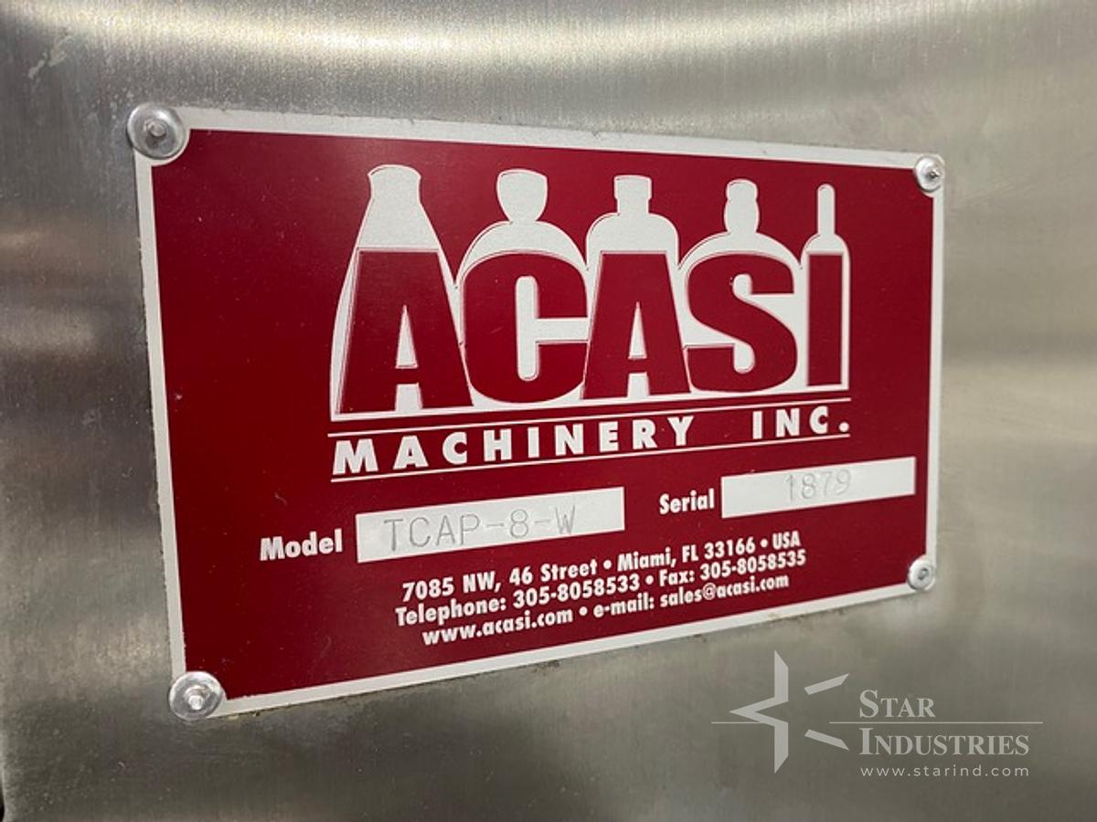 Used Acasi Spindle Capper TCAP-8-W, with elevator