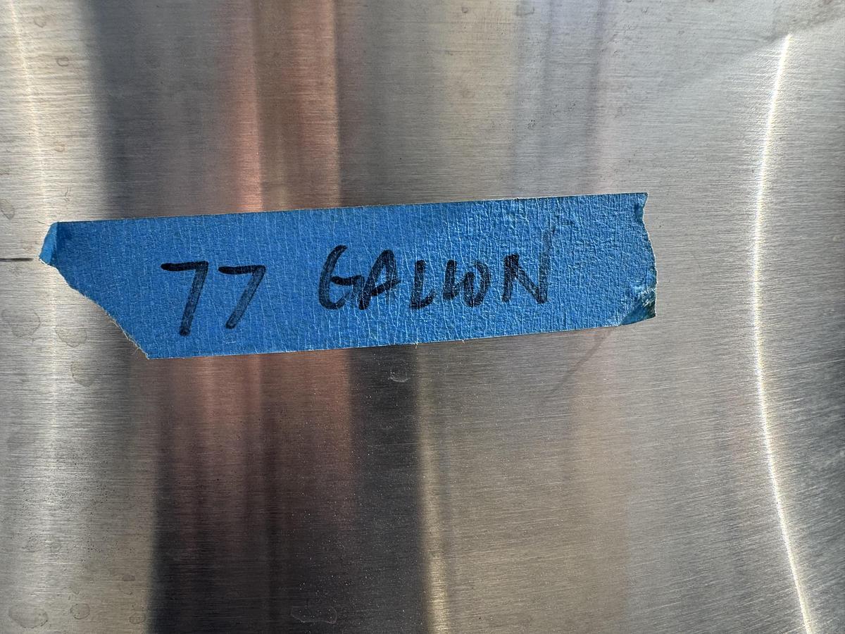 Used 77 Gallon SS tank with Lid