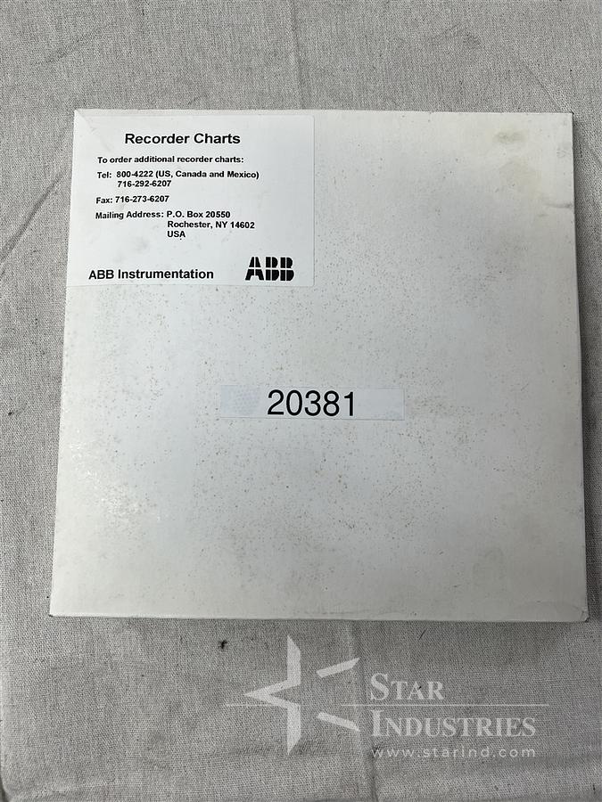 Used ABB Instrumentation Recorder Charts