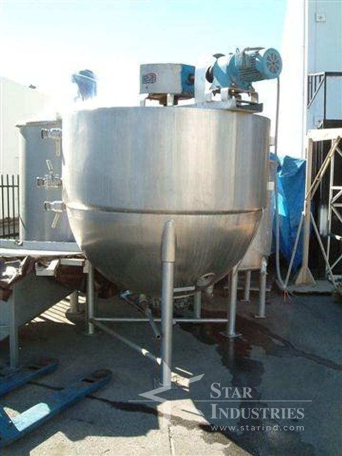 Used 750 Gallon Lee S.S. Jacketed Agitated Tank