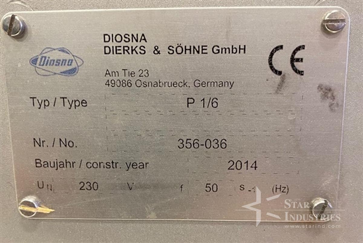 Used Diosna High shear Granulating Mixer, Model P 1/6