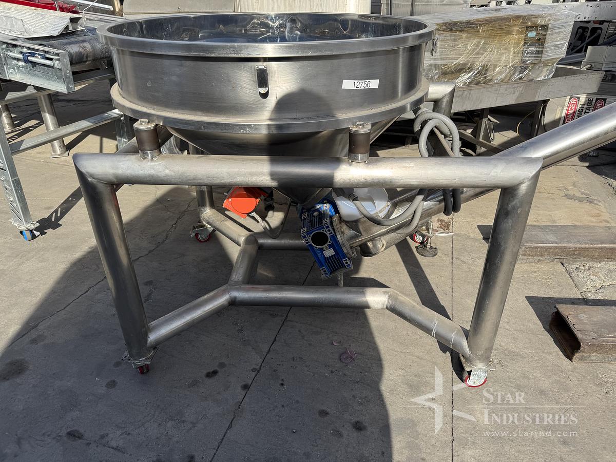 Used Stainless Steel Screw Conveyor 96'' drop discharge