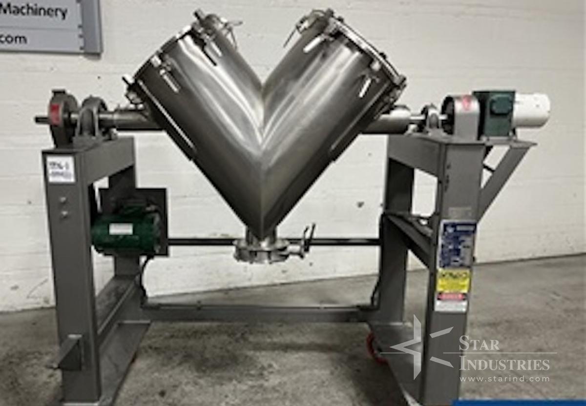 Used 5 Cu Ft Gemco Twin Shell Blender, S/S