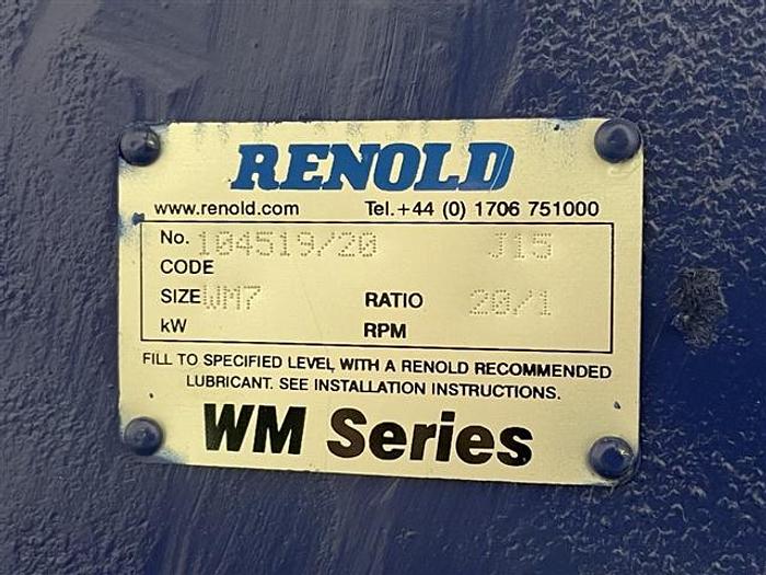 Used Rennold Gearbox, Size WM7, 20:1