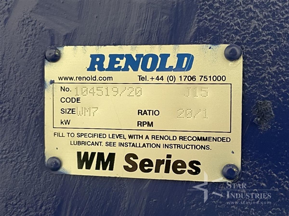 Used Rennold Gearbox, Size WM7, 20:1