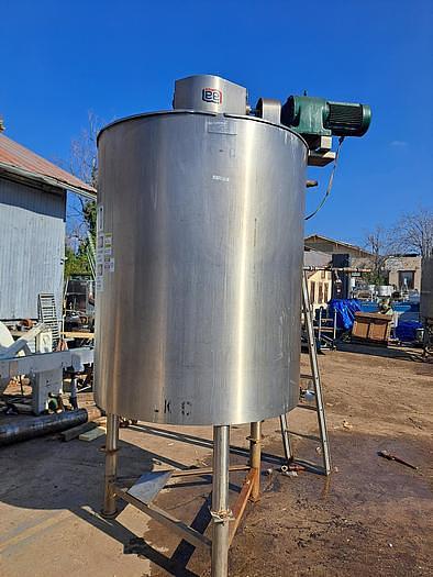 Used Tank, 500-Gallon, Stainless Steel, Dbl Motion Agitated, Jacketed, Lee,