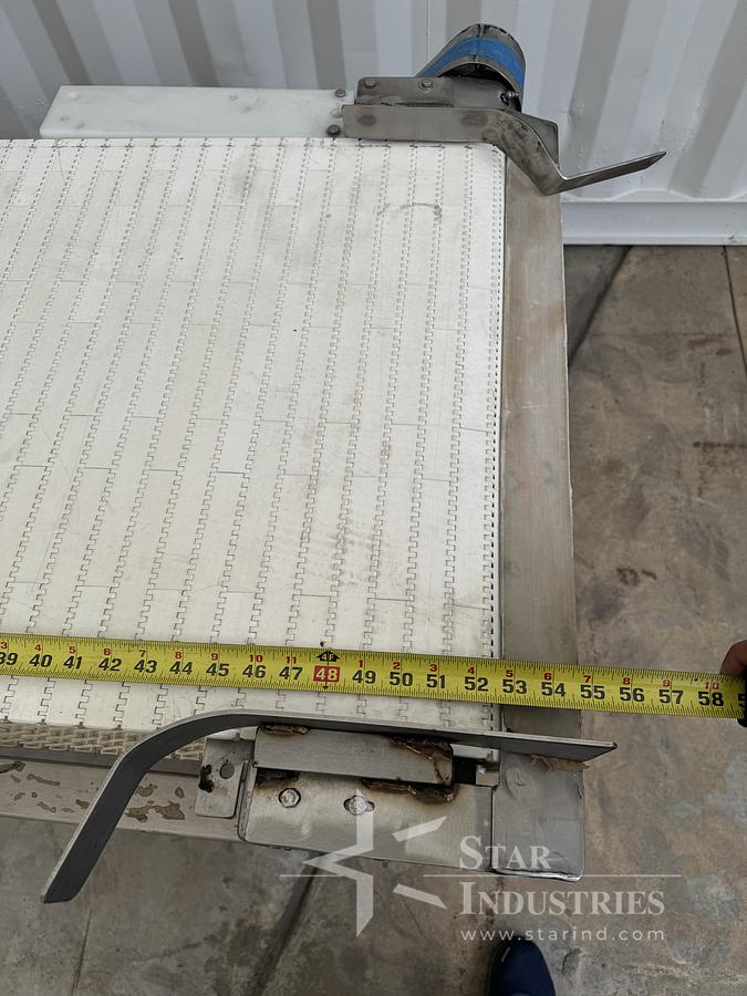Used Safeline conveyor, s.s. frame, 24" x 48" long