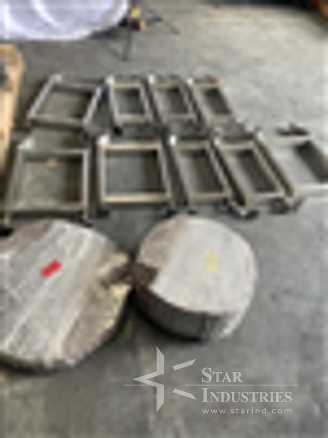 Used CONVEYOR SEGMENTS, RAILS, LEGS, CONVEYOR BELT