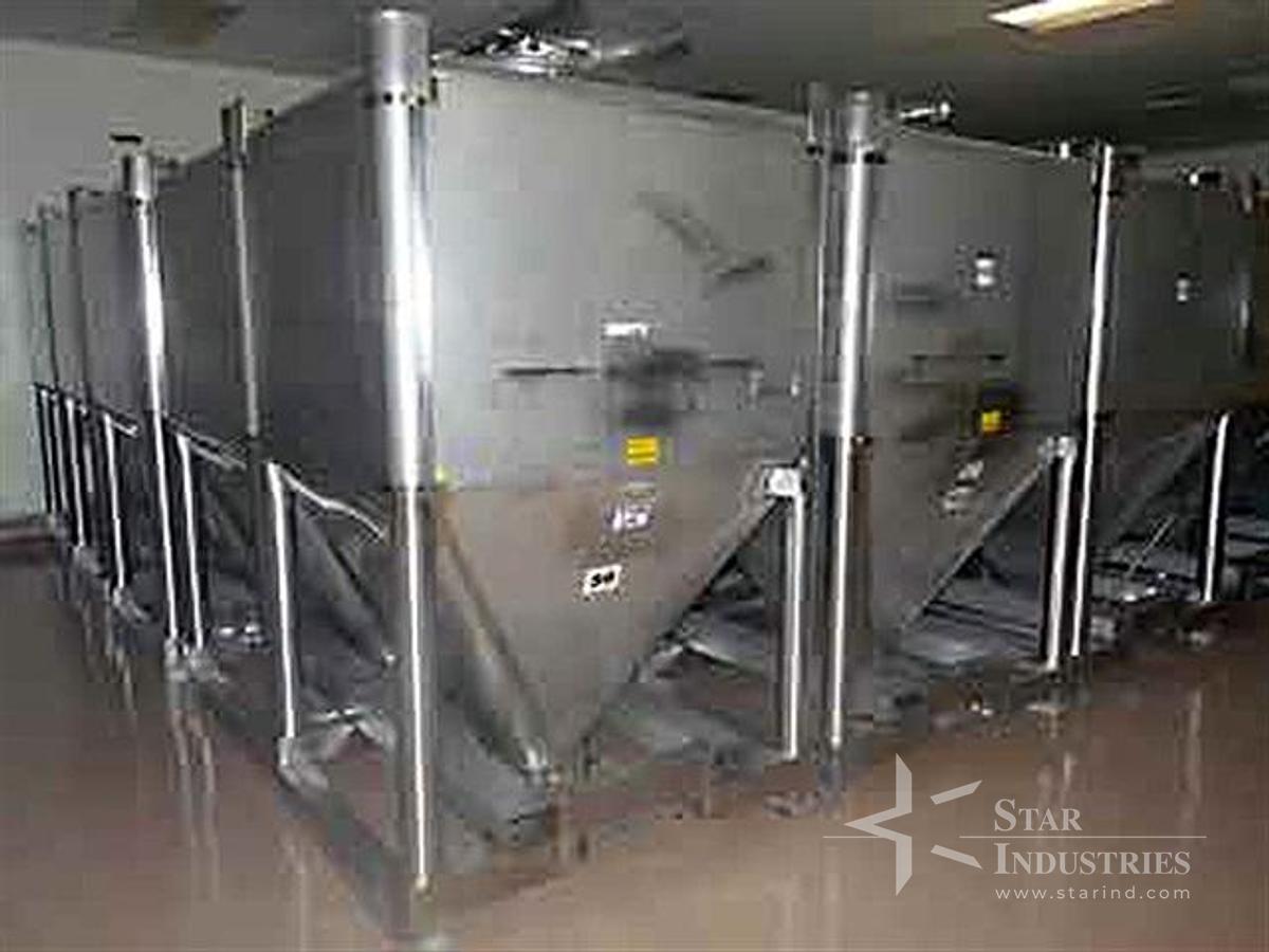 Used Stainless tote bins, 2,000 liter
