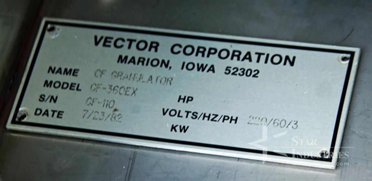 Used Vector CF360 Granulator