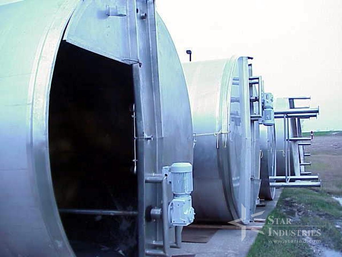 Used 21,000 liter S.S. Tank w/ 3 hp drive
