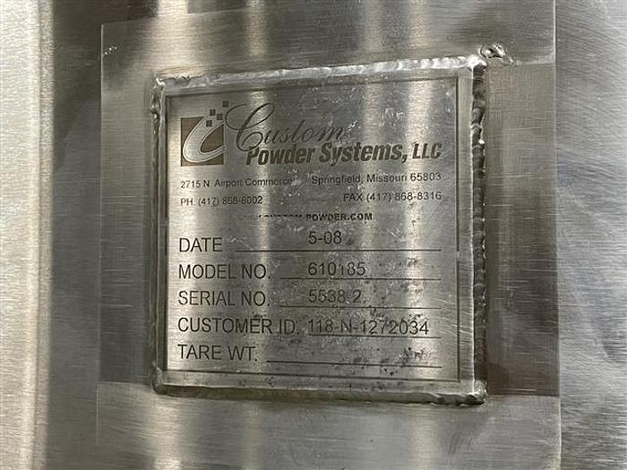 Used 50 Cu Ft Custom Powder Systems Bin, S/S