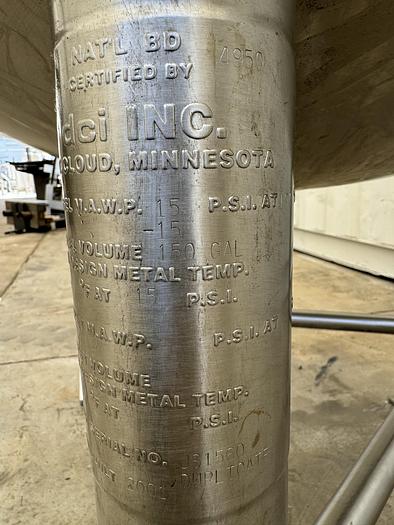 Used 150 Gallon DCI Tank