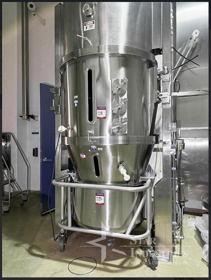 Used Vector Freund Flo Coater System FL-3N-120 Fluid Bed Dryer