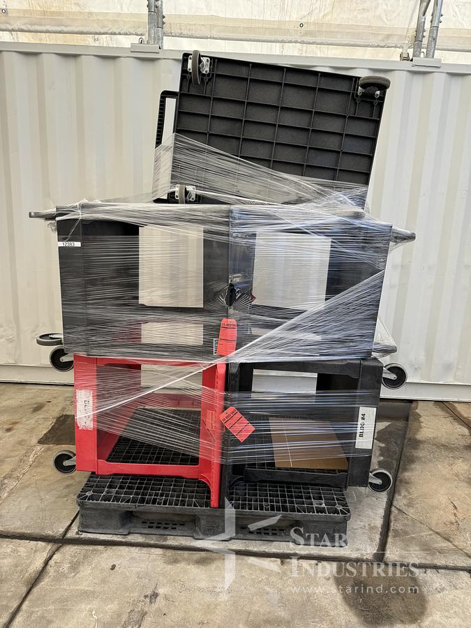 Used Uline Plastic Portable Carts