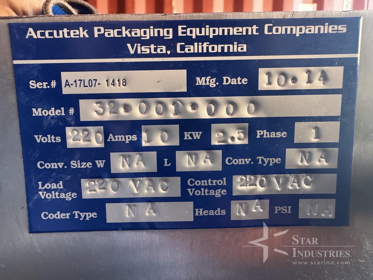 Used AccuTek PhaseFire G7 Heat Shrink Tunnel