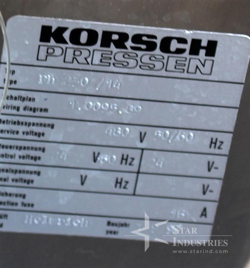 Used One used Korsch 14 station D-tooled PH230 Tablet Press