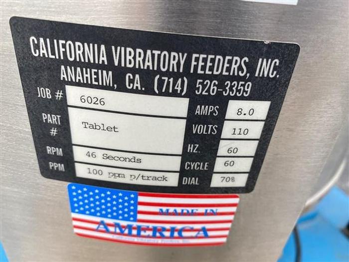 Used California Vibratory Feeders 4 track Tablet Feeder