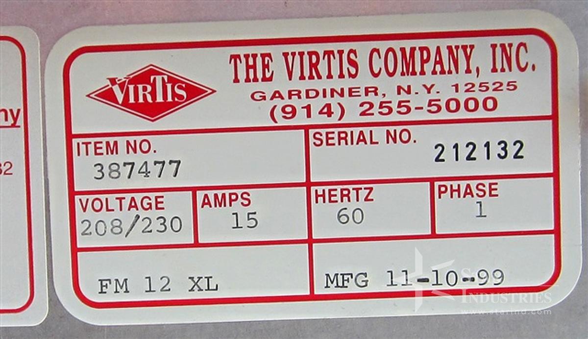 Used VirTis 387477 Lyophilyzer