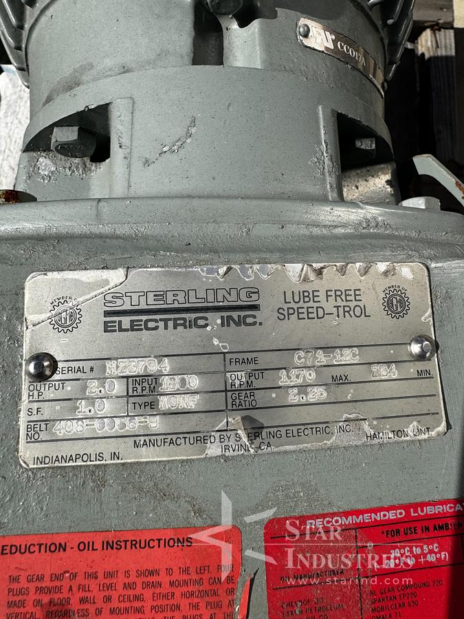Used Sterling Electric Inc. Lube Free Speed-Trol