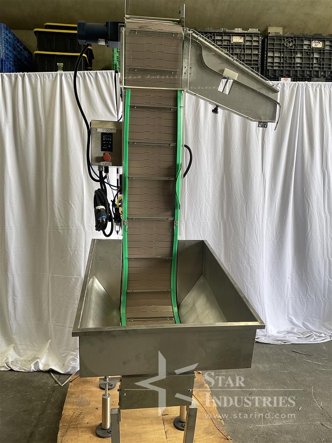 Used Cap Elevator with Stainless Steel Hopper
