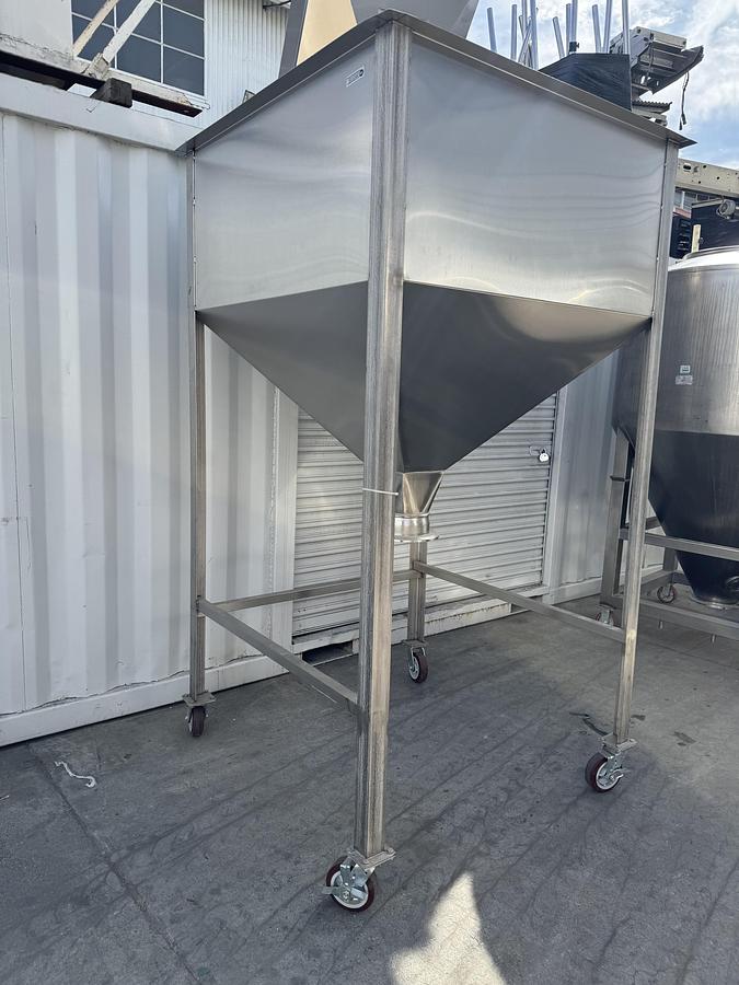 Used Stainless Steel Tank, on casters