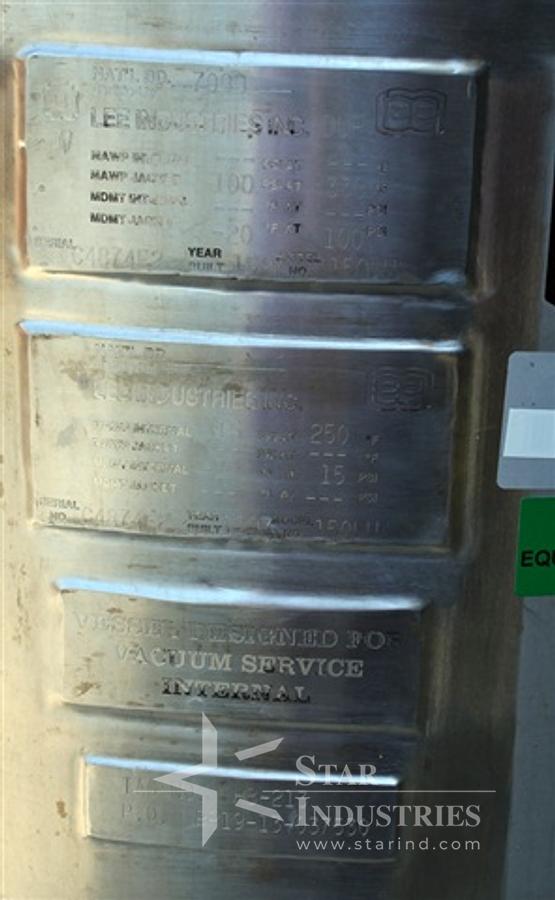 Used 150 liter Lee Mixer w/ Lightnin Mixer