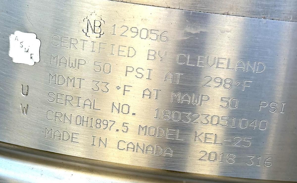 Used Cleveland Electric Steam Jacketed Kettle