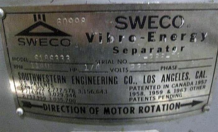 Used Sweco S188333 18" Separator