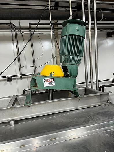 Used Stainless steel agitated dimple jacketed mix tank, approximately 3,000 Gallon