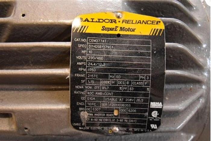 Used Baldor Motor 10HP Fristaam Pump
