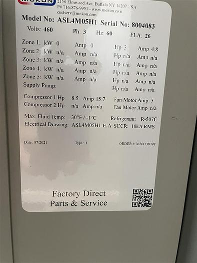 Used Mokon Process Chiller A SL4N0581