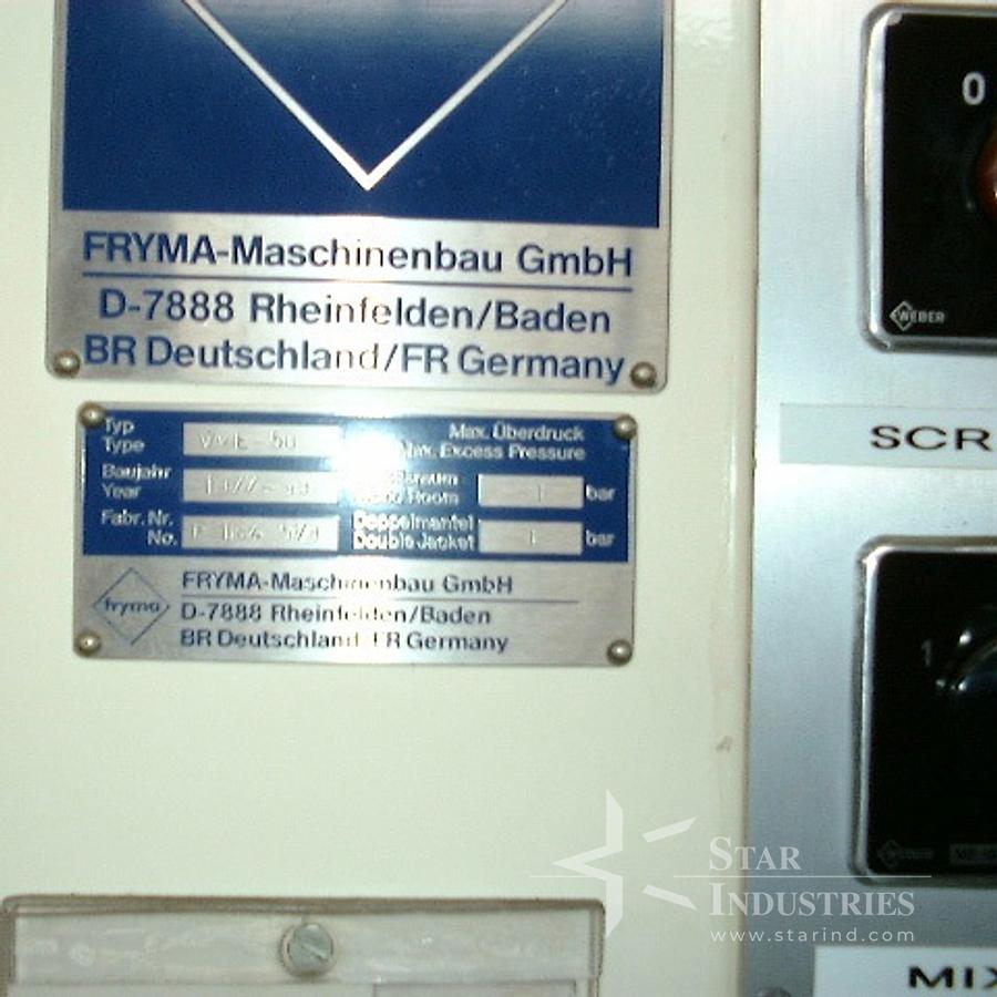 Used FRYMA PROCESSING PLANT MODEL VME-50 #3863
