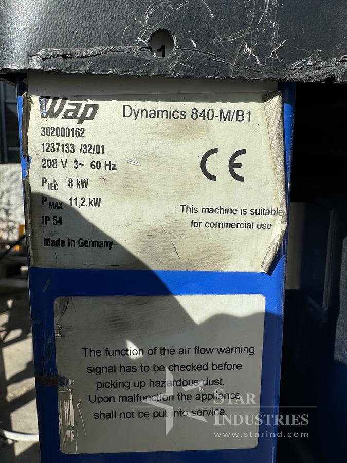Used WAP Dynamics Model 840-M/BI Dust Collector