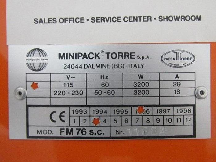 Used MINIPACK SHRINK CHAMBER SEALER, MODEL FM76S.C.