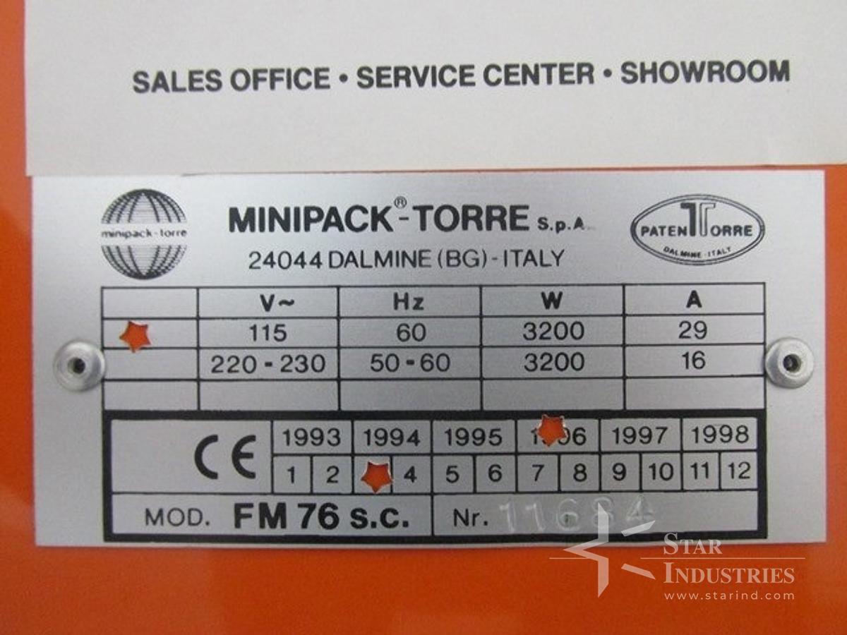 Used MINIPACK SHRINK CHAMBER SEALER, MODEL FM76S.C.
