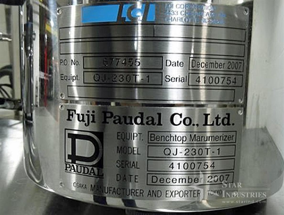 Used Fuji-Paudel/LCI QJ-230T Marumerizer/Spheronizer