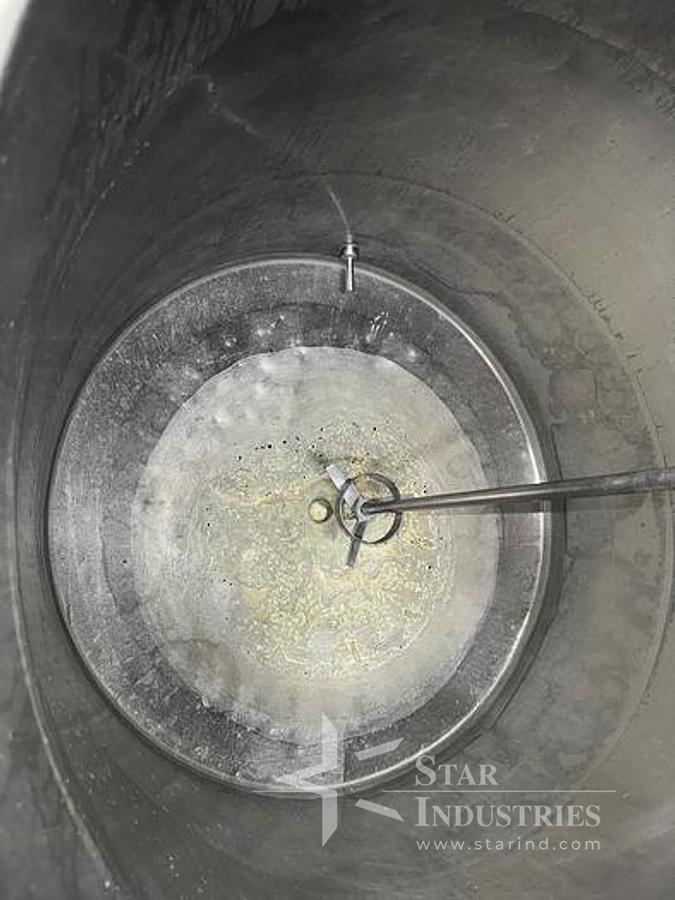 Used Tank, 170 Gallon, 316 Stainless Steel, Jacketed, Agitated
