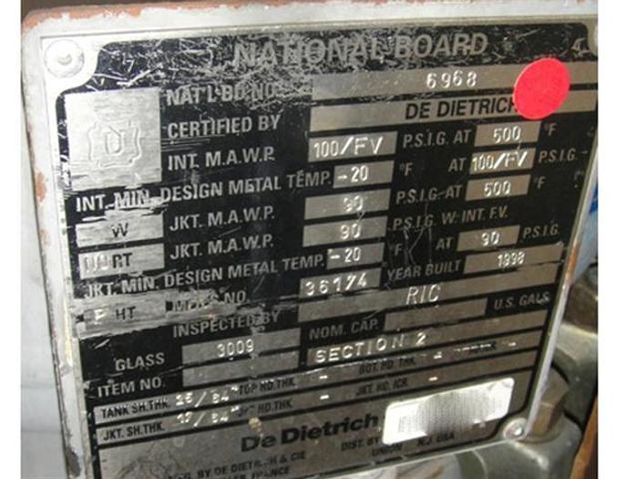 Used DeDietrich Glass-lined Nutsche Filter