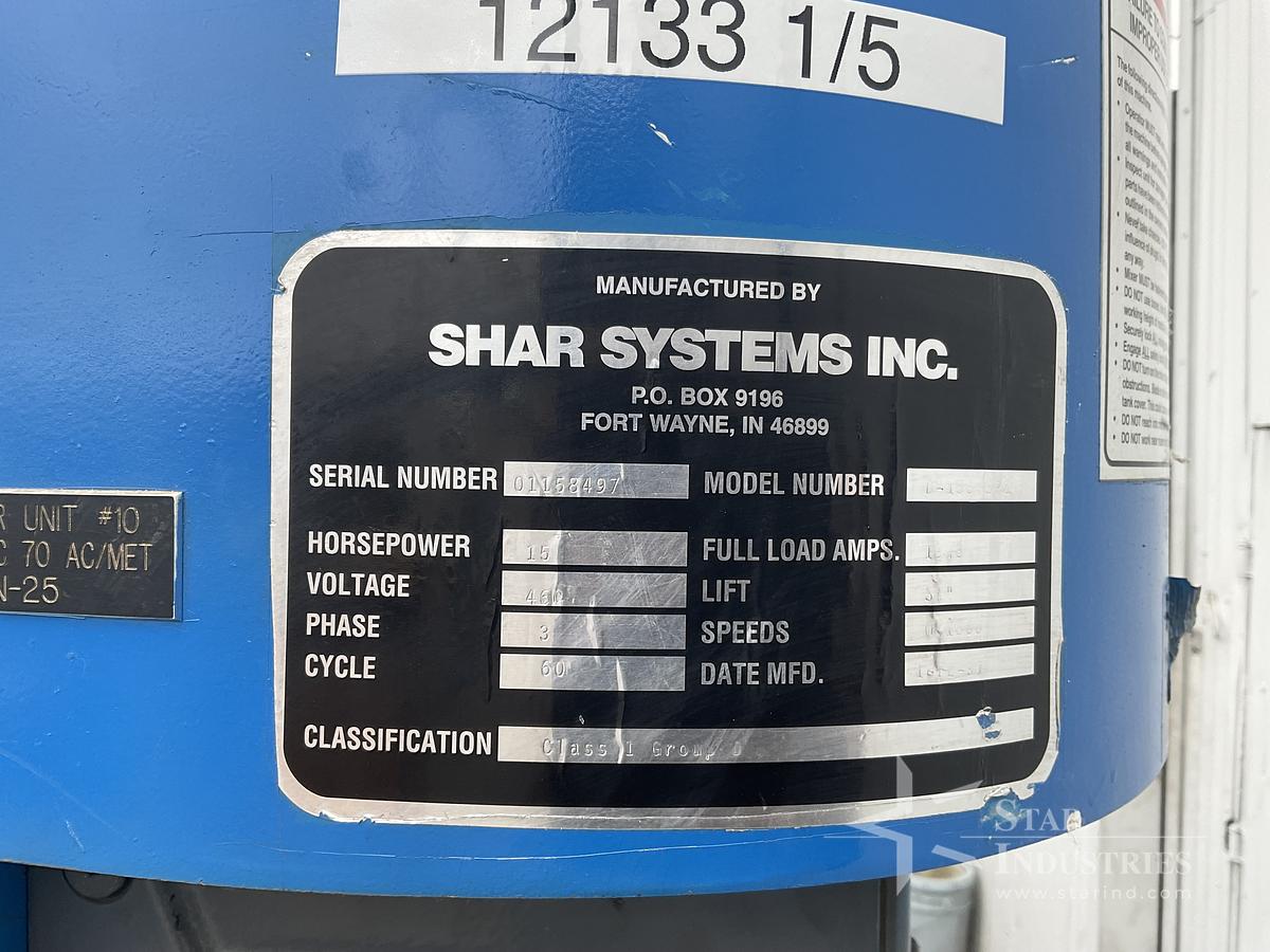 Used Shar Systems 15 h.p. Mixer, Model D-158 SBZ