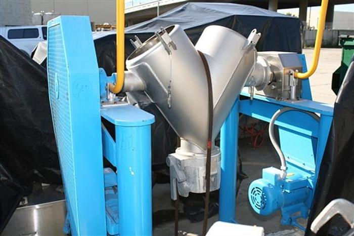 Used Patterson-Kelley 1 c.f. s.s. V-blender w/High-speed Intensifier Bar