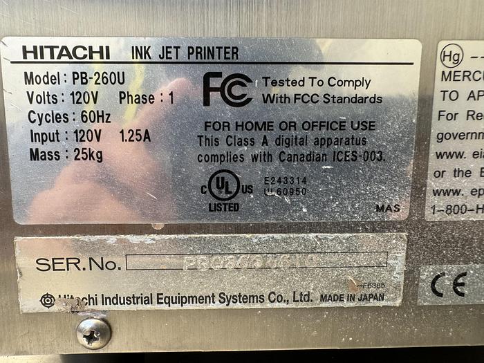 Used Hitachi PB260 Ink Jet Printer