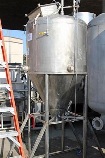 Used Vacuum Hopper, 38" diam x 28" straight x 28" tall cone