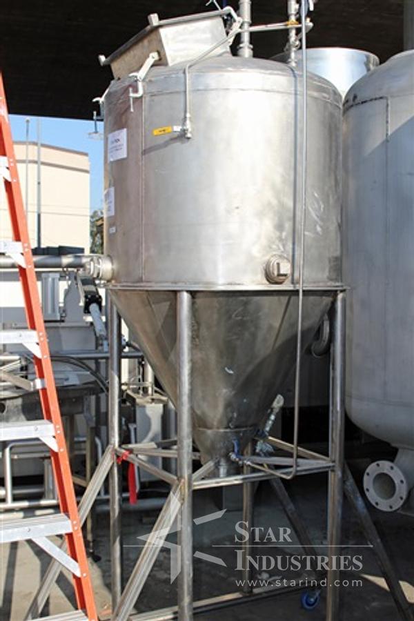 Used Vacuum Hopper, 38" diam x 28" straight x 28" tall cone